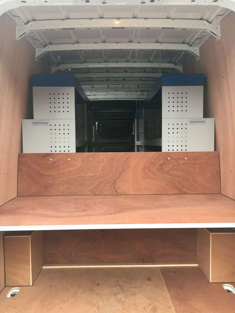 VW Crafter ply lining and vankit racking